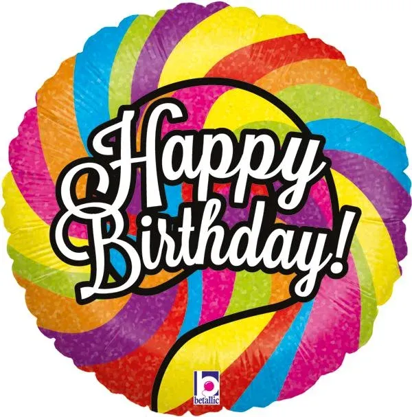Круг 18" Happy Birthday - Леденец