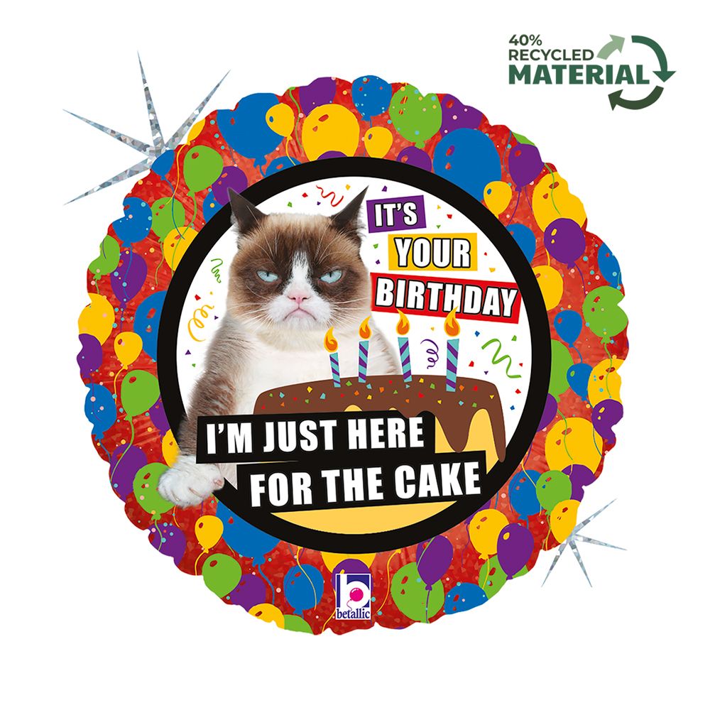 Nespīdīgā kaķa Grumpy Cat Cake Birthday figūra