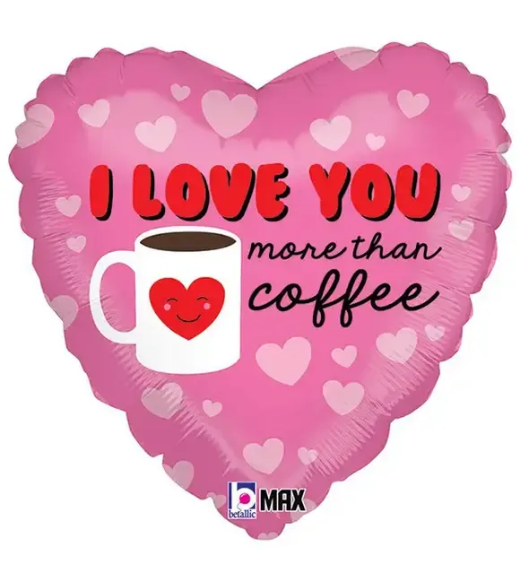 Sirds figūra "I love you more than coffee"