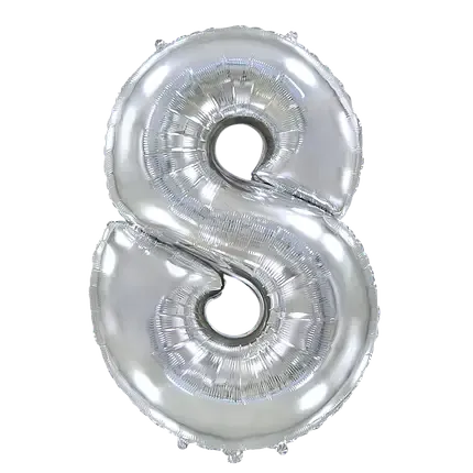 Цифра Flexmetal 40” серебро — 8