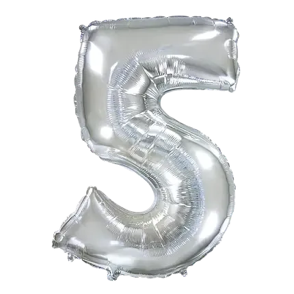 Цифра Flexmetal 40” серебро — 5