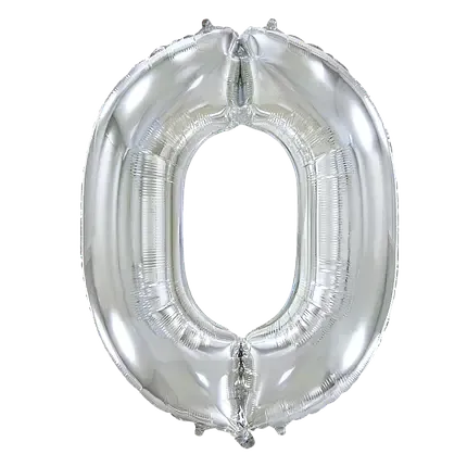 Цифра Flexmetal 40” серебро — 0