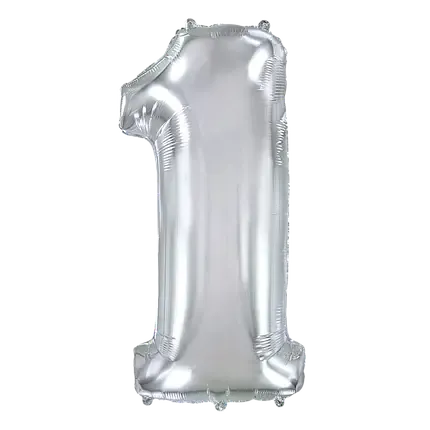 Цифра Flexmetal 40” серебро