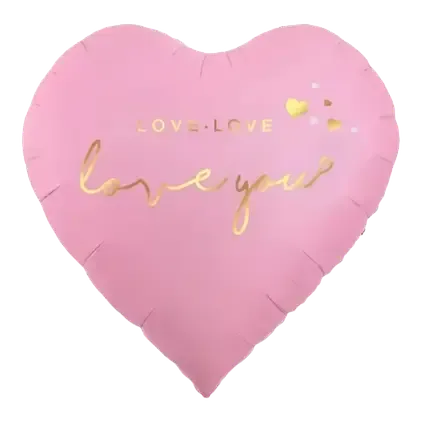 Sirds figūra I Love You - gaiši rozā