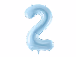 Цифра PartyDeco 34” Светло-голубой — 2