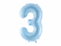 Цифра PartyDeco 34” Светло-голубой — 3