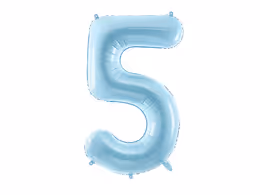 Цифра PartyDeco 34” Светло-голубой — 5