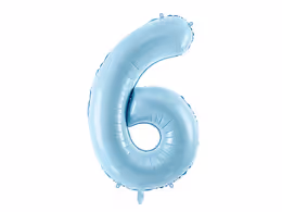 Цифра PartyDeco 34” Светло-голубой — 6
