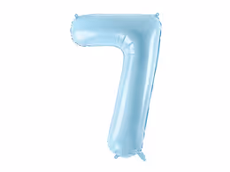Цифра PartyDeco 34” Светло-голубой — 7