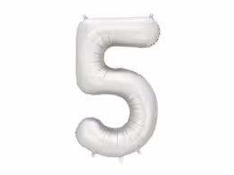 Цифра PartyDeco 34” Сеебрнный — 5