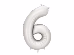 Цифра PartyDeco 34” Сеебрнный — 6