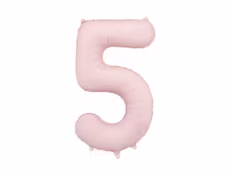 Цифра PartyDeco 34” Светло розовый — 5