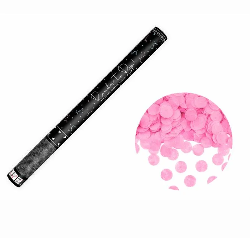 Konfetti Pistole 60 cm - Dzimuma Ballīte, Rozā