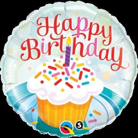 Круг 18" Happy Birthday - Кекс