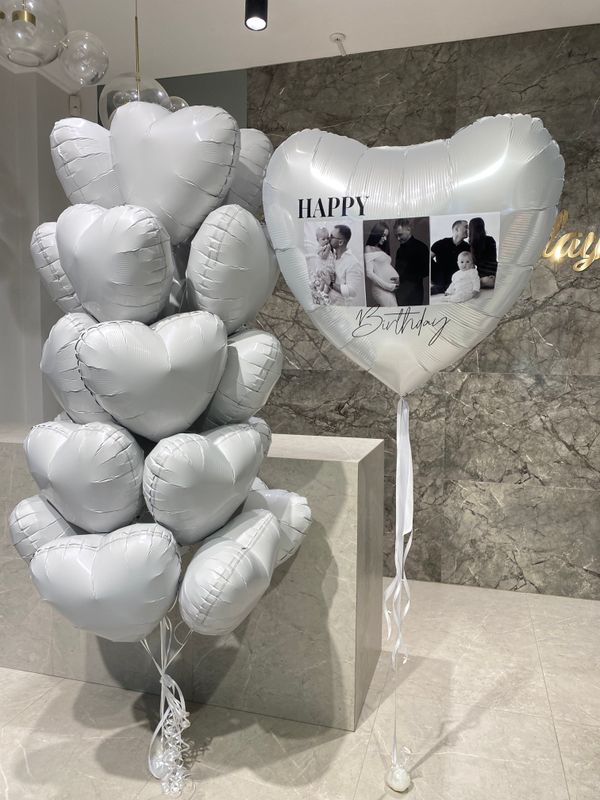 Sniegbalts komplekts ar jūsu foto