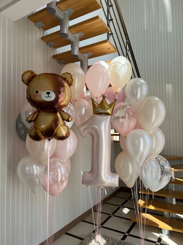 Набор с мишкой в розовых тоннах