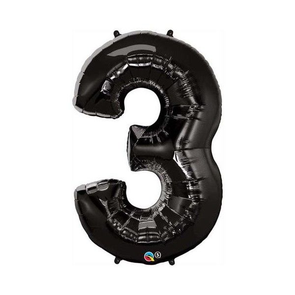 Цифра Qualatex 34" черный — 3