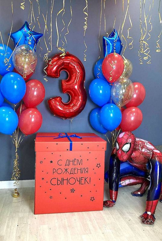 Коробка-сюрприз с Человеком Пауком