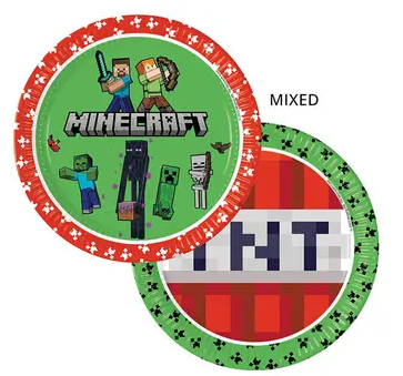 Šķīvji - Minecraft, 8 gab. (23cm)