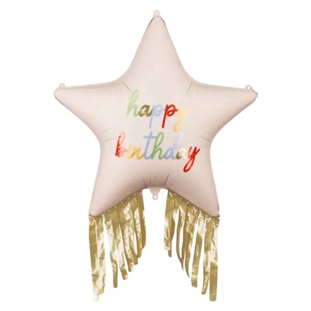 Фигурка Бежевая звезда Happy Birthday